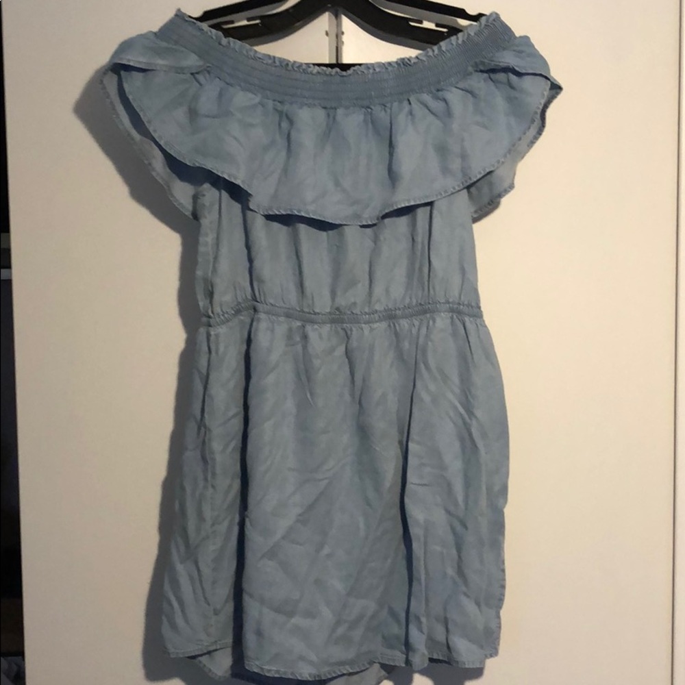NWT off the shoulder Express denim dress